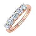 thumbnail image 1 of 1 Carat 5-Stone Diamond Wedding Band Ring in 10K Rose Gold (Ring Size 9.5), 1 of 4