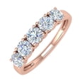 thumbnail image 1 of 1 Carat 5-Stone Diamond Wedding Band Ring in 14K Rose Gold (Ring Size 4.5) - IGI Certified, 1 of 7