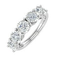 thumbnail image 1 of 1 Carat 5-Stone Diamond Wedding Band Ring in 14K White Gold (Ring Size 10) - IGI Certified, 1 of 6
