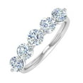 thumbnail image 1 of 1 Carat 5-Stone Diamond Wedding Band Ring in 14K White Gold (Ring Size 6.25) - IGI Certified, 1 of 6
