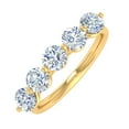 thumbnail image 1 of 1 Carat 5-Stone Diamond Wedding Band Ring in 14K Yellow Gold (Ring Size 10.5), 1 of 4