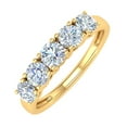 thumbnail image 1 of 1 Carat 5-Stone Diamond Wedding Band Ring in 14K Yellow Gold (Ring Size 6.75) - IGI Certified, 1 of 4