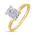 thumbnail image 1 of AFFY 1CT Moissanite Diamond Solitaire Engagement Ring For Women in 14K Yellow Gold over Silver-7.5, 1 of 6