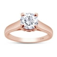 thumbnail image 1 of AFFY 1 Carat 6.5MM Lab Grown Diamond Solitaire Wedding Ring for Women 14K Solid Rose Gold-9.5, 1 of 6