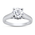 thumbnail image 1 of AFFY 1 Carat 6.5MM Lab Grown Diamond Solitaire Wedding Ring for Women 14K Solid White Gold-4.5, 1 of 6