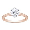 thumbnail image 1 of AFFY 1 Carat 6.5MM Moissanite Diamond Solitaire Engagement Ring for Women 14K Rose Gold over Silver-5, 1 of 6