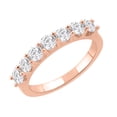 thumbnail image 1 of 1 Carat 7-Stone Diamond Wedding Band Ring in 14K Rose Gold (Ring Size 4.75), 1 of 1