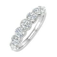 thumbnail image 1 of 1 Carat 7-Stone Diamond Wedding Band Ring in 14K White Gold (Ring Size 9.5) - IGI Certified, 1 of 4