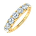thumbnail image 1 of 1 Carat 7-stones Diamond Wedding Band Ring in 14K Yellow Gold (Ring Size 9.5) (SI1-SI2 Clarity), 1 of 5
