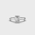 thumbnail image 1 of 1 Carat Beautiful IGI Certified Lab Grown Diamond Engagement Ring for Women 10K White Gold | Emerald Cut Lab Created Solitaire Diamond Rings | Size 7 Diamond-Capitals, 1 of 8