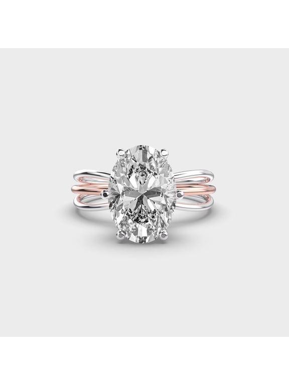 1 Carat Beautiful IGI Certified Lab Grown Diamond Engagement Ring for Women 10K White Gold | Oval Cut Solitaire Diamond Rings | Size 7 Diamond-Capitals