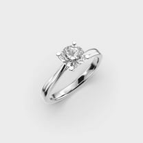 1 Carat Beautiful IGI Certified Lab Grown Diamond Engagement Ring for Women 10K White Gold | Round Cut Lab Created Solitaire Diamond Rings | Size 7 Diamond-Capitals