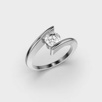 1 Carat Beautiful IGI Certified Lab Grown Diamond Engagement Ring for Women 10K White Gold | Round Cut Lab Created Solitaire Diamond Rings | Size 7 Diamond-Capitals