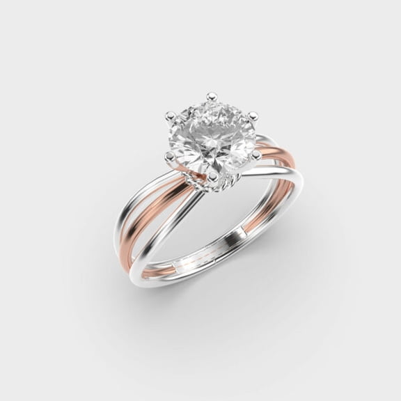 1 Carat Beautiful IGI Certified Lab Grown Diamond Engagement Ring for Women 10K White Gold | Round Cut Lab Created Solitaire Diamond Rings | Size 7 Diamond-Capitals