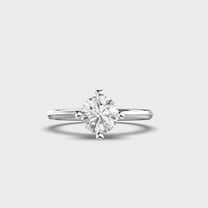 1 Carat Beautiful IGI Certified Lab Grown Diamond Engagement Ring for Women 10K White Gold | Round Cut Solitaire Diamond Rings | Size 7 Diamond-Capitals