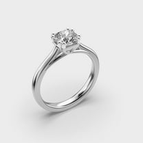 1 Carat Beautiful IGI Certified Lab Grown Diamond Engagement Ring for Women 10K White Gold | Round Cut Solitaire Diamond Rings | Size 7 Diamond-Capitals