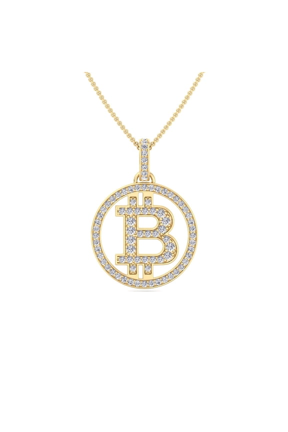 1 Carat Bitcoin Diamond Pendant