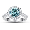 thumbnail image 1 of 1 Carat Brilliant Moissanite Ring - 925 Sterling Silver Timeless Classic Design - Luxurious Noble Gift for Her, Ideal for Engagement, Wedding, Christmas, and Birthday, 1 of 7