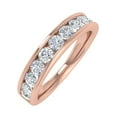 thumbnail image 1 of 1 Carat Channel Set Diamond Wedding Band Ring in 14K Rose Gold - IGI Certified (Ring Size 7), 1 of 7