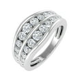 thumbnail image 1 of 1 Carat Channel Set Diamond Wedding Band Ring in 14K White Gold (Ring Size 6.5), 1 of 5