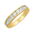 thumbnail image 1 of 1 Carat Channel Set Diamond Wedding Band Ring in 14K Yellow Gold- (Ring Size 6.5), 1 of 1