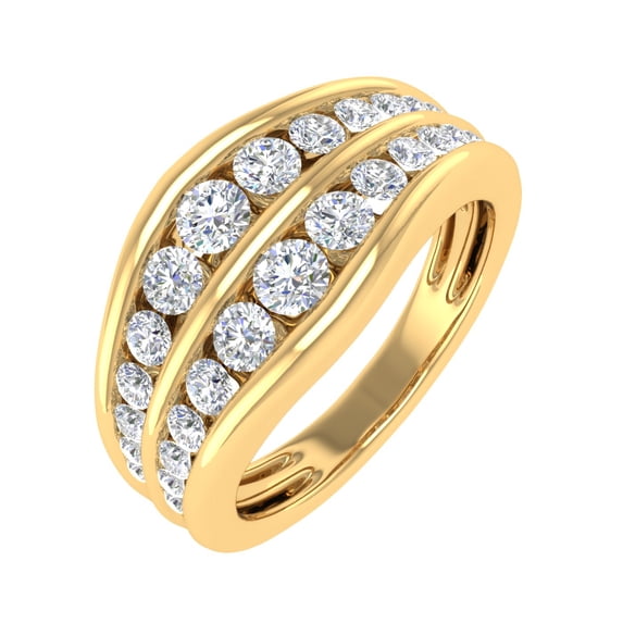 1 Carat Channel Set Diamond Wedding Band Ring in 14K Yellow Gold (Ring Size 8.25)