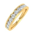 thumbnail image 1 of 1 Carat Channel Set Diamond Wedding Band Ring in 14K Yellow Gold (Ring Size 8), 1 of 6