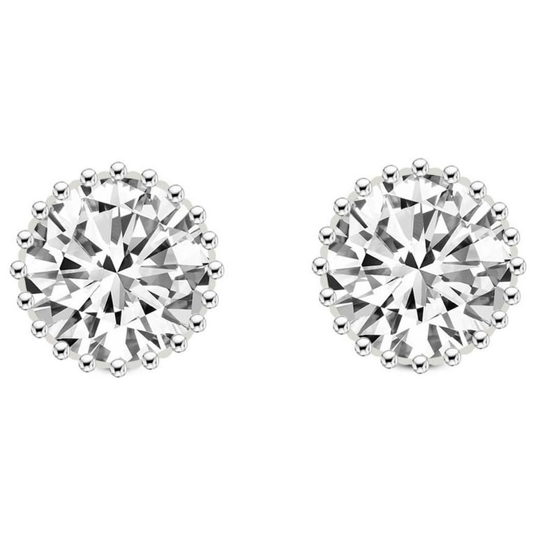 Real diamond earrings sale walmart