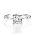 thumbnail image 1 of 1 Carat Classic Princess Cut Moissanite Ring for Women, Engagement Wedding Jewelry, 1 of 7