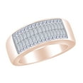 thumbnail image 1 of AFFY 1 Carat(Cttw) Baguette & Princess Cut White Natural Diamond Men's Anniversary Band Ring In 14k Solid Rose Gold Ring Size-9.5, 1 of 3