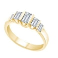 thumbnail image 1 of AFFY 1 Carat (Cttw) Baguette Shape White Natural Diamond Five Stone Engagement Ring In 14k Solid Yellow Gold Ring Size-5, 1 of 1