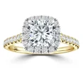 thumbnail image 1 of OM-RE Solitaire Lab Grown Diamond Engagement Ring in 10k Gold, 1 ct, 1 of 2