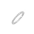 thumbnail image 1 of 1 Carat DEW Moissanite 10K White Gold Eternity Wedding Band, 1 of 3