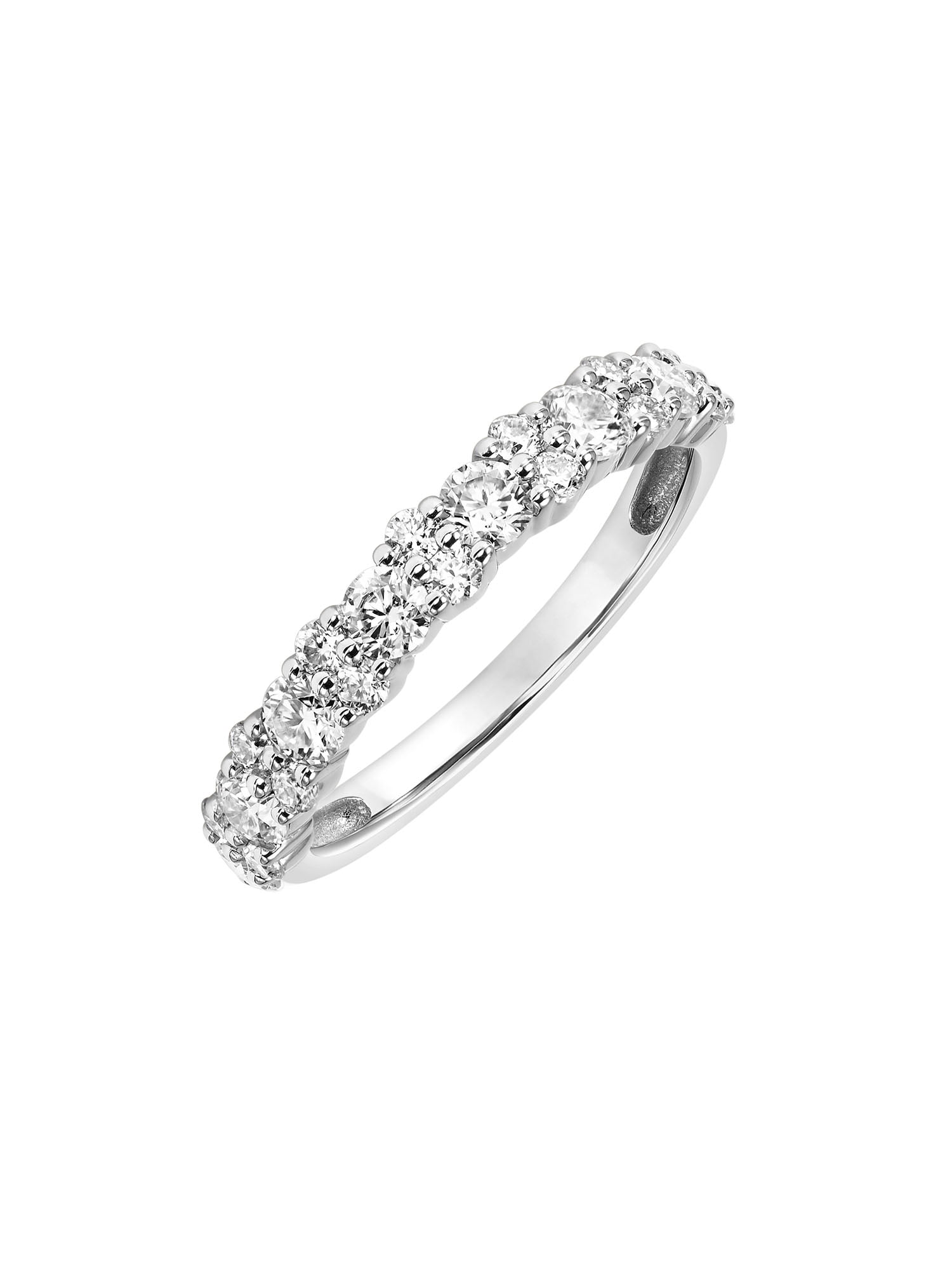 1 Carat DEW Moissanite 10k White Gold Anniversary Ring
