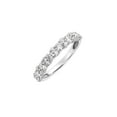 thumbnail image 1 of 1 Carat DEW Moissanite 10k White Gold Anniversary Ring, 1 of 4