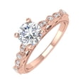 thumbnail image 1 of 1 Carat Diamond Engagement Ring in 14K Rose Gold (Ring Size 5.5) (I1-I2 Clarity), 1 of 4