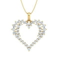 thumbnail image 1 of 1 Carat Diamond Heart Pendant Necklace in 14K Yellow Gold (Silver Chain Included), 1 of 3