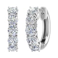 thumbnail image 1 of 1 Carat Diamond Hoop Earrings in 14K White Gold, 1 of 3