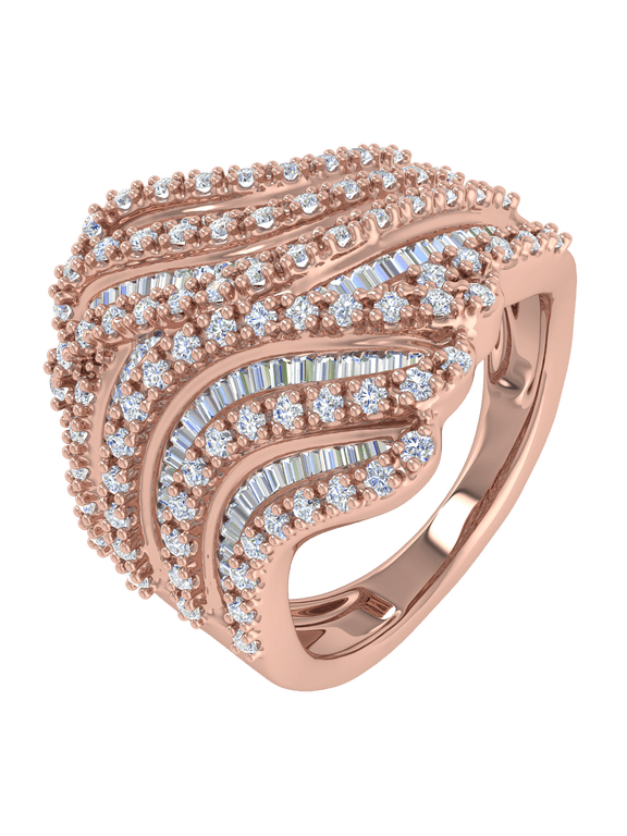 1 Carat Diamond Ring Band in 10K Rose Gold (Ring Size 10.25)