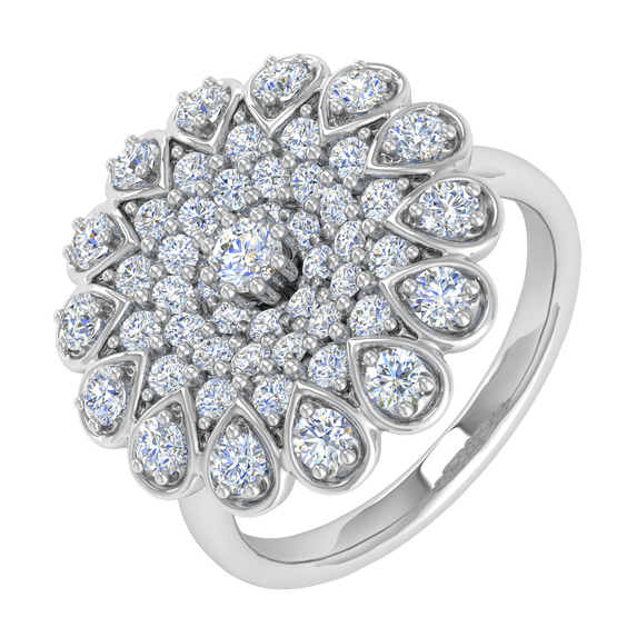 1 Carat Diamond Ring Band in 14K White Gold (Ring Size 7.75)