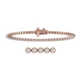 thumbnail image 1 of 1 Carat Diamond Tennis Bracelet in 10K Rose Gold (7 Inch), 1 of 4