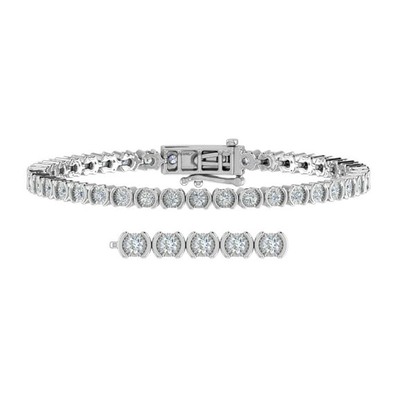 1 Carat Diamond Tennis Bracelet in 925 Sterling Silver (7 Inch)