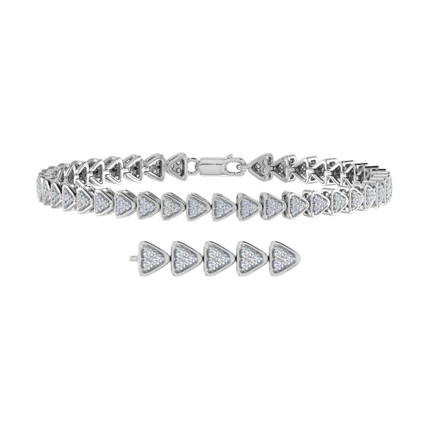 Numbering ♥ #5995 Triangle Bracelet /追跡付 大人気 【Numbering】 Triangle Bracelet #5995 1-Carat-Diamond