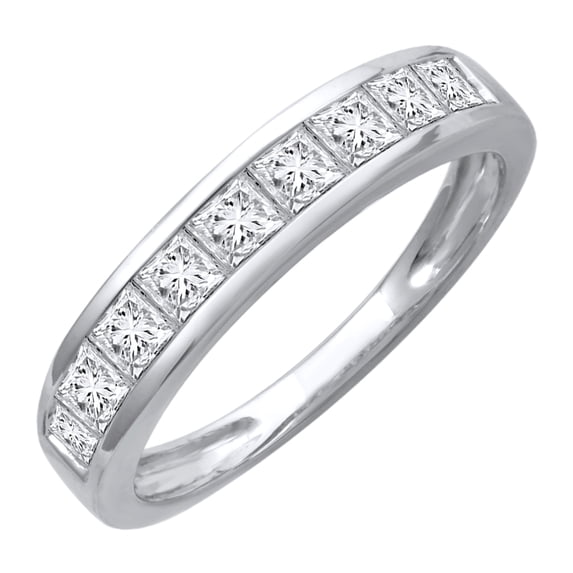 1 Carat Diamond Wedding Band Ring in 10K Gold (Ring Size 8.5)