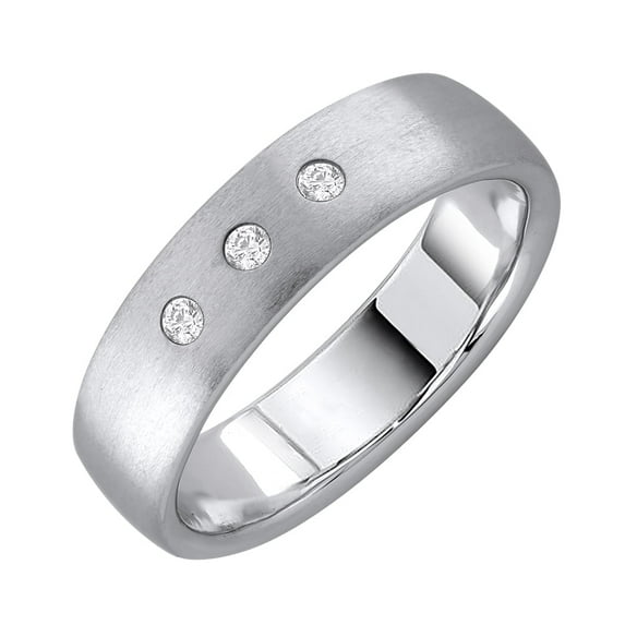 1 Carat Diamond Wedding Band Ring in 10K White Gold (Ring Size 13)