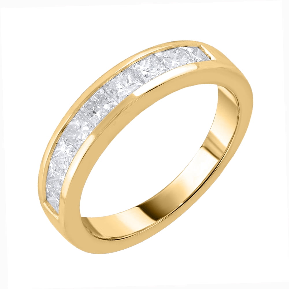 1 Carat Diamond Wedding Band Ring in 14K Gold (Ring Size 6.25 ...
