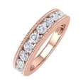 thumbnail image 1 of 1 Carat Diamond Wedding Band Ring in 14K Rose Gold (Ring Size 8.25) - IGI Certified (SI1-SI2 Clarity), 1 of 4
