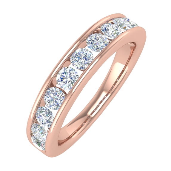 1 Carat Diamond Wedding Band Ring in 14K Rose Gold (Ring Size 8.5)