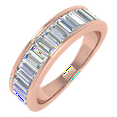 thumbnail image 1 of 1 Carat Diamond Wedding Band Ring in 14K Rose Gold (Ring Size 9.5), 1 of 5
