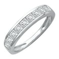 thumbnail image 1 of 1 Carat Diamond Wedding Band Ring in 14K White Gold (Ring Size 10.5), 1 of 1